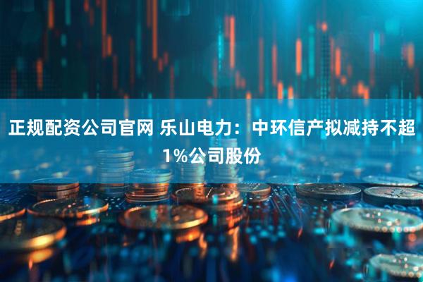 正规配资公司官网 乐山电力：中环信产拟减持不超1%公司股份