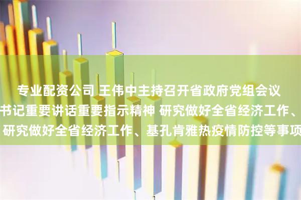 专业配资公司 王伟中主持召开省政府党组会议 认真学习贯彻习近平总书记重要讲话重要指示精神 研究做好全省经济工作、基孔肯雅热疫情防控等事项